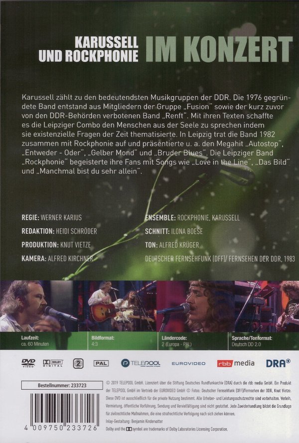 Im Konzert: Karussell / Rockphonie live 1982 in Leipzig